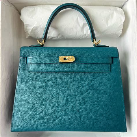 hermes epsom kelly sellier 25 vert bosphore|Hermes kelly 25cm.